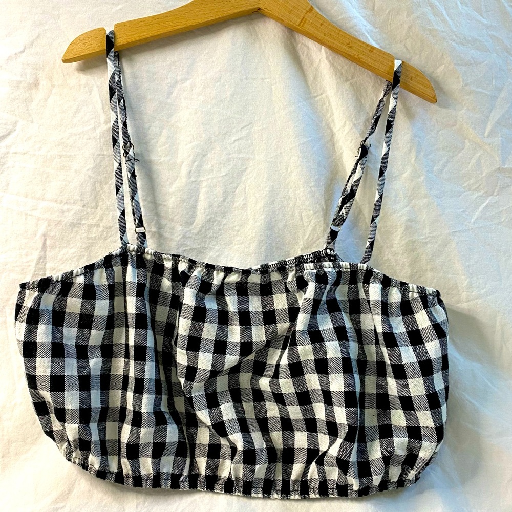 No Less Than Gingham Crop